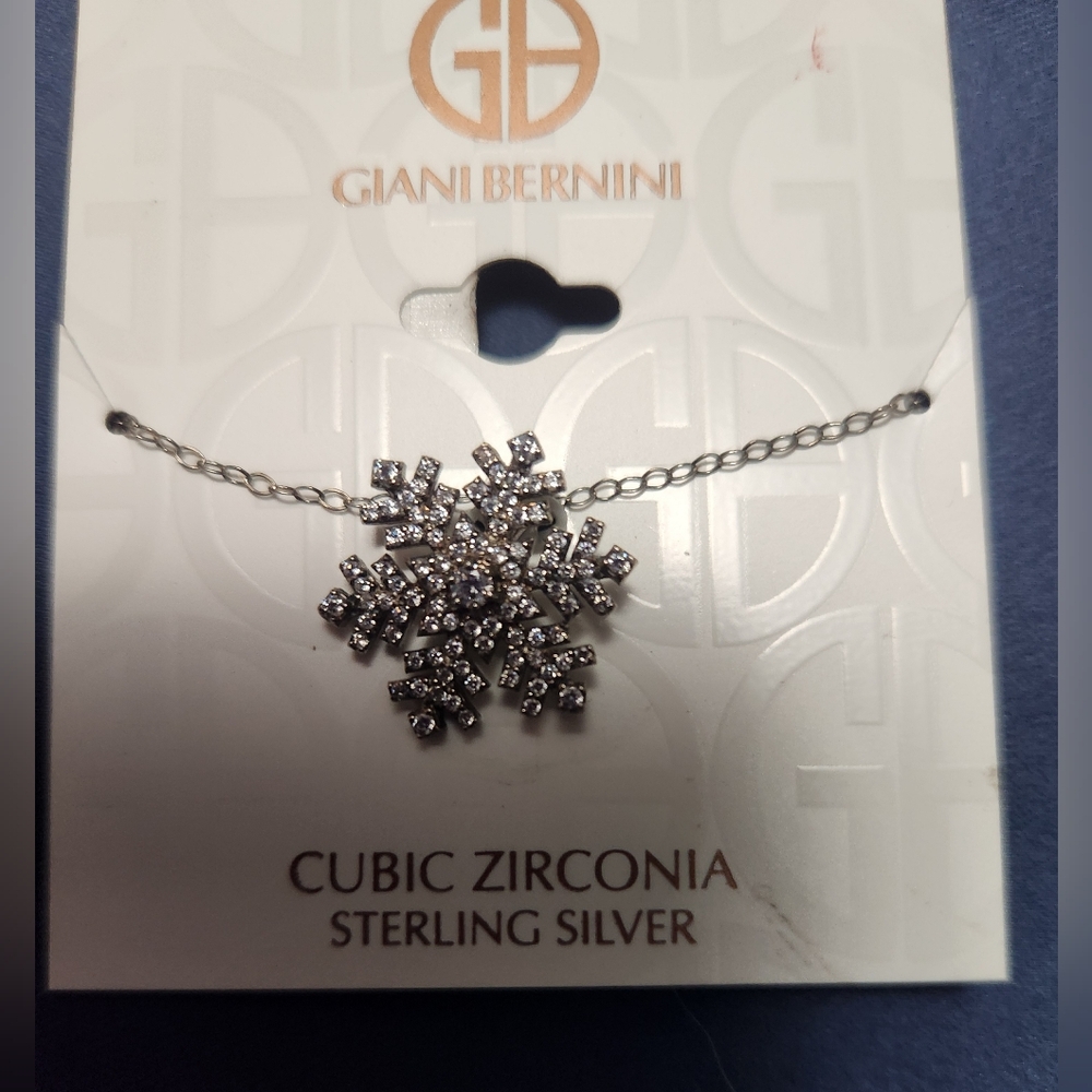 GIANI BERNINI STERLING SILVER SNOWFLAKE NECKLACE